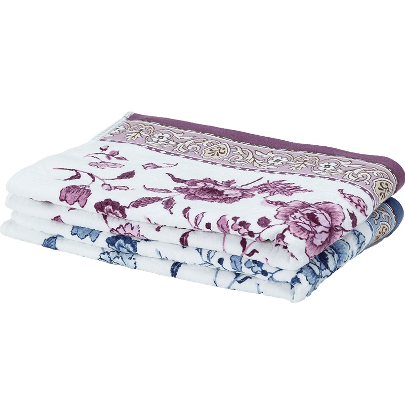 棉田专柜 经典大兰花浴巾 精美印花割绒 吸水 中国风YS1907