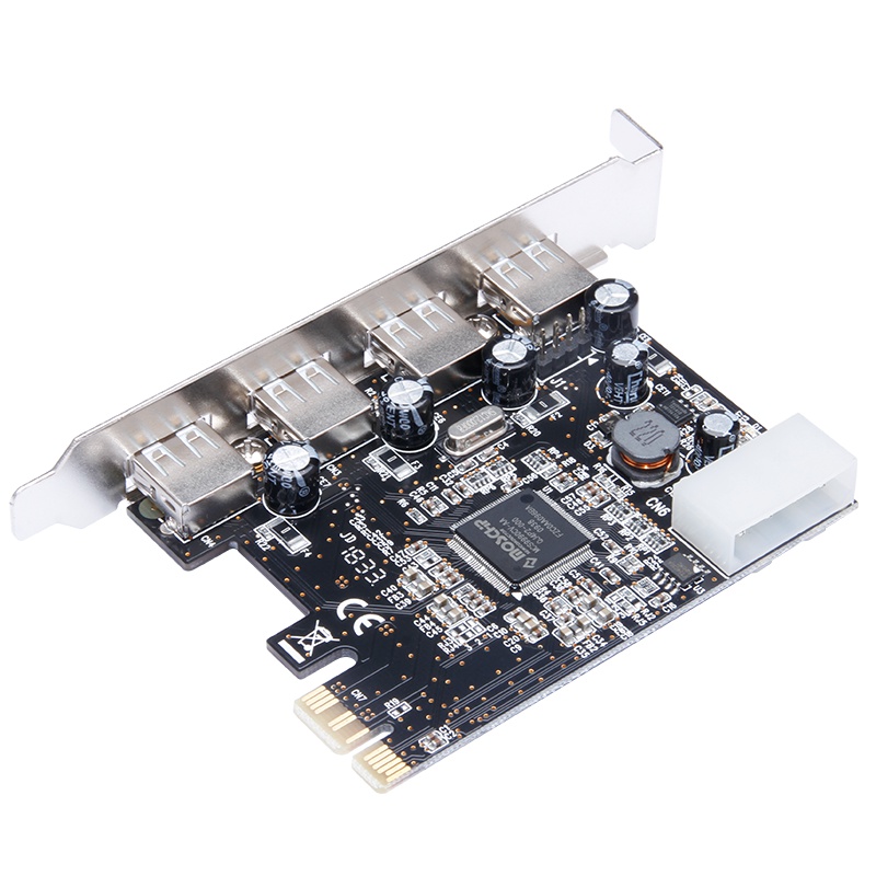 魔羯(MOGE)PCIEx1转4口USB2.0扩展卡 MC2028 MOSCHIP芯片 转接卡