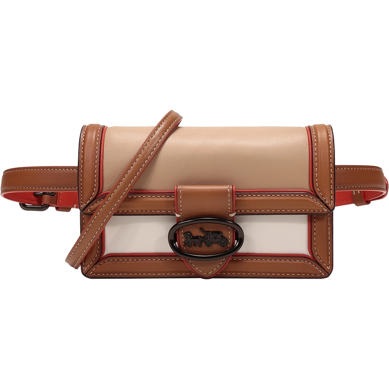 COACH 蔻驰 奢侈品 女士 专柜款皮革RILEY单肩斜挎包腰包 841