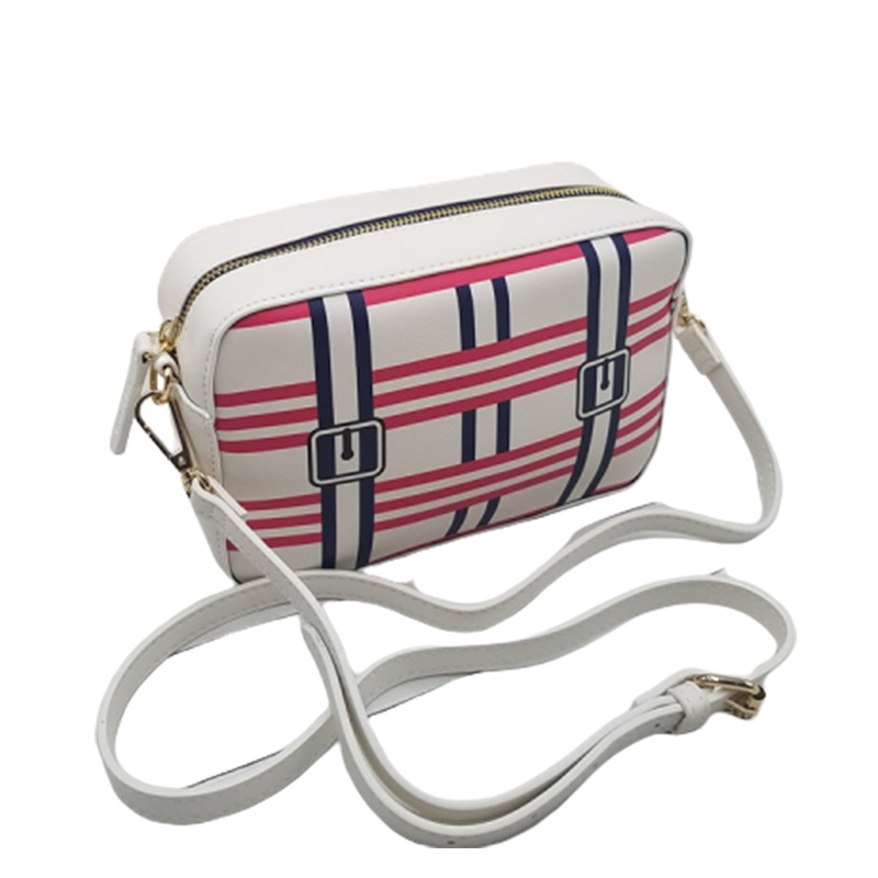 雅诗兰黛2020春季蓝白条纹斜挎包