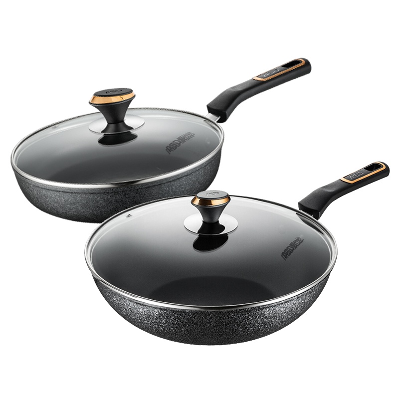 爱仕达套装锅CL30C3WG+JL26C3WG 家用炒锅煎锅