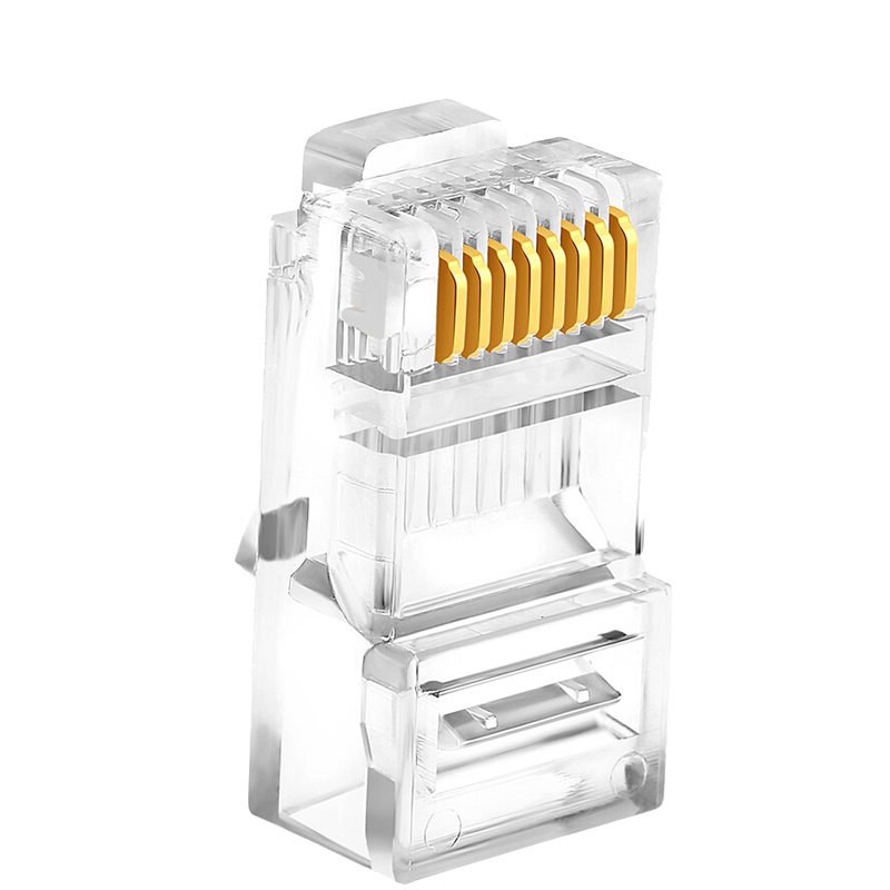 晶华 超五类水晶头 透明色 30个/盒