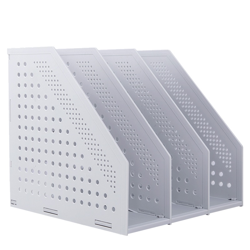 得力可折叠文件框多层伸缩书立文件架桌面办公用品文件夹收纳盒档案资料整理栏创意多功能学生用文具筐置物篮