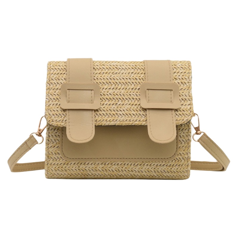 迪嘉乐新款草编小包包女包新款潮春夏时尚个性单肩斜挎包剑桥包