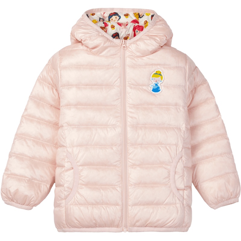 波司登童装女童迪士尼小公主可爱双面穿连帽羽绒服
