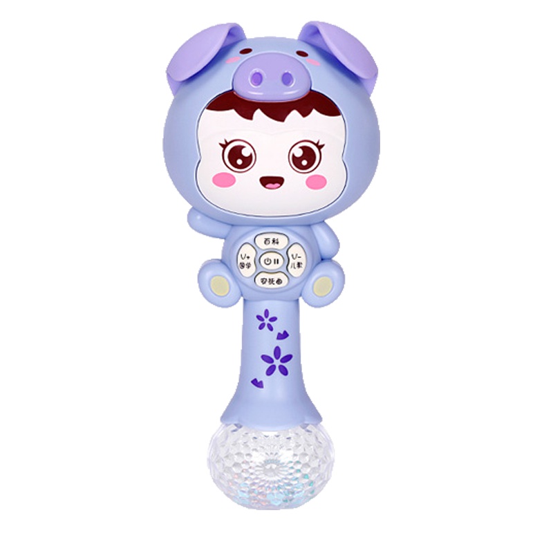 ARAL宝贝 婴幼儿牙胶磨牙棒会唱歌音乐棒 十个月宝宝益智玩具 带灯光音乐男女孩玩具 小猪音乐棒 颜色随机发货 511