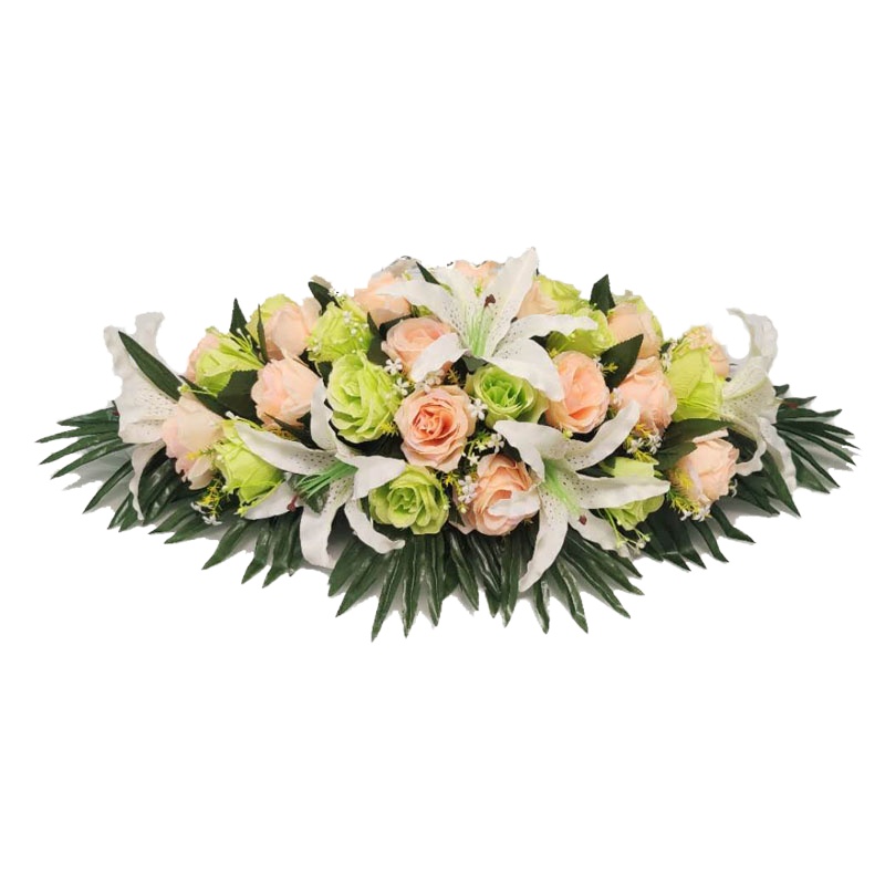 会议室假花仿真花卉前台摆花 80cm (白/香槟)