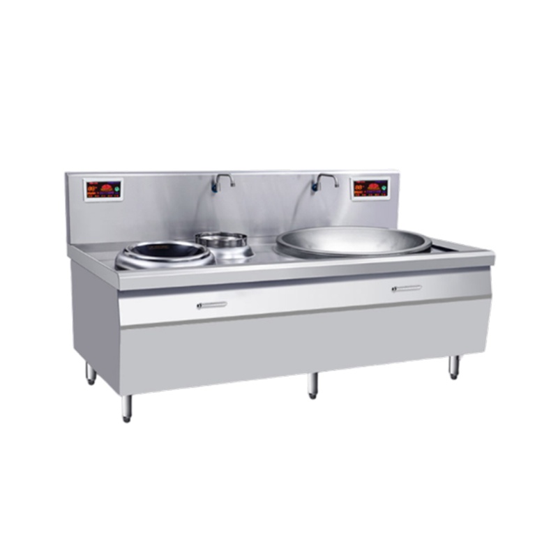 厨禾 CH-DX1515L 小炒大炒组合灶大功率商用电磁炉大锅灶 快餐连锁学校工厂单位食堂饭店厨房炊具15KW+15KW