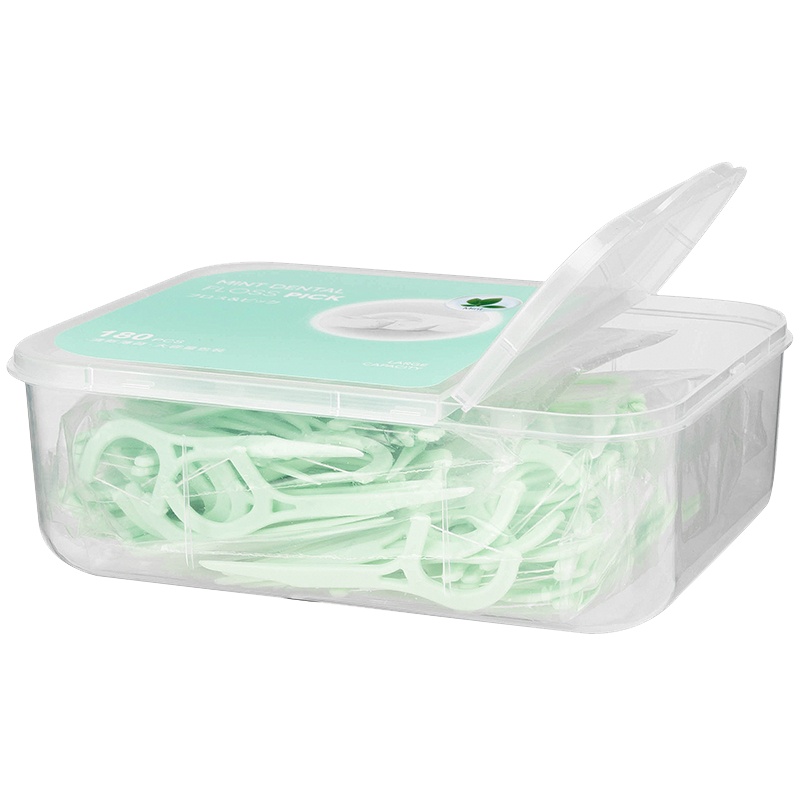 名创优品(miniso) 牙线棒家庭装超细便携随身薄荷牙线(180支装)