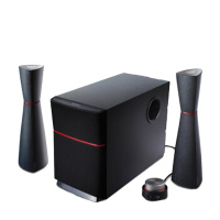 漫步者(EDIFIER)E3200多媒体电脑音箱通用低音炮2.1线控电视音响 木质 黑色