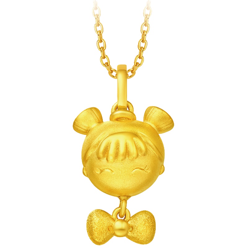 周大福福星宝宝系列暖萌蝴蝶结足金黄金坠R 【多款】