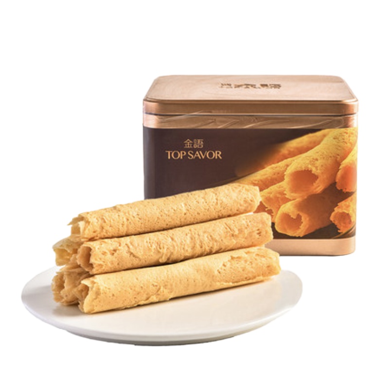 金语原味鸡蛋卷盒装320g 办公室解馋休闲零食小吃点心