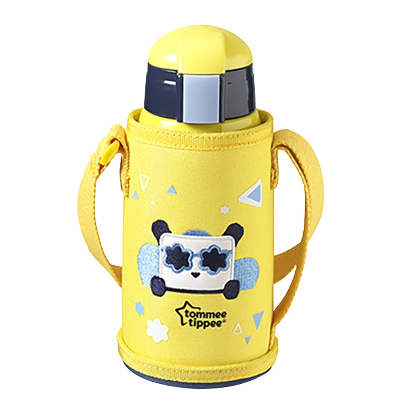 01610汤美星(TommeeTippee)儿童水壶 防摔防撞 不锈钢 重力球 成长吸管保温杯600ml 可保冷