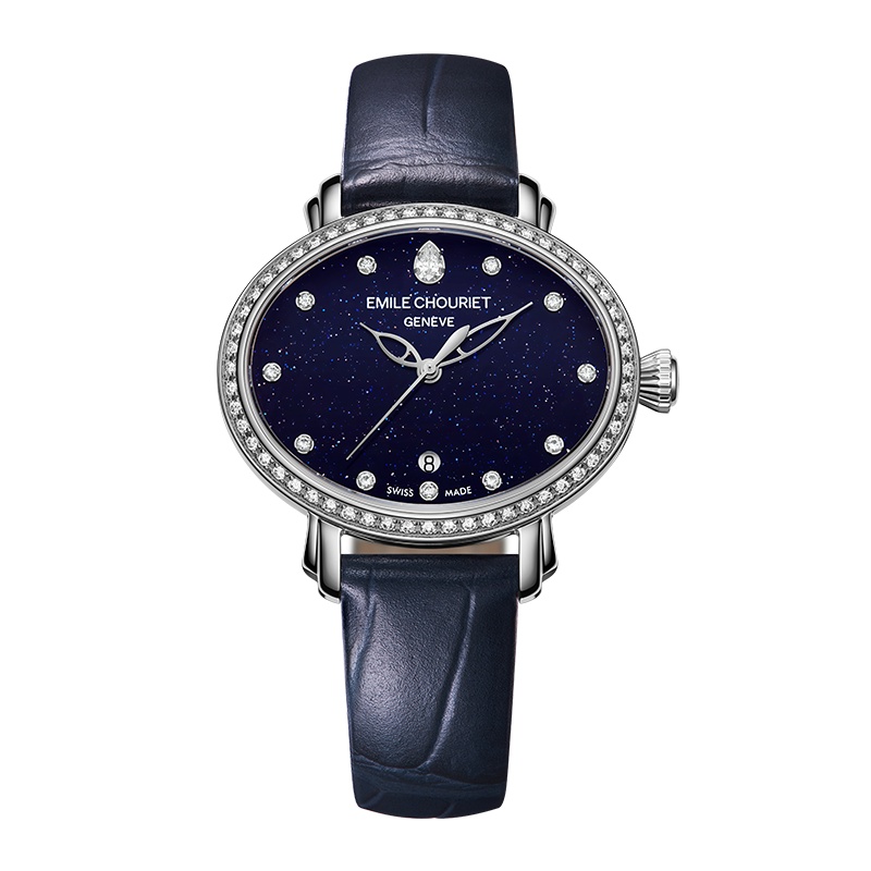 (Emile Chouriet)瑞士艾米龙表明珠系列女士机械表19.3886.L.6.D.97.2
