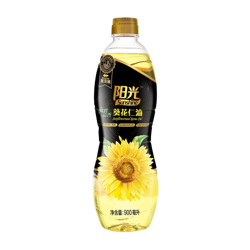 金龙鱼阳光鲜榨原香葵花仁油900ML*2压榨葵花油 健康炒菜 食用油