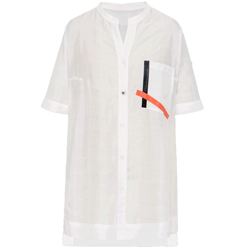 伊芙丽夏装新款白衬衣韩版衬衫女韩范