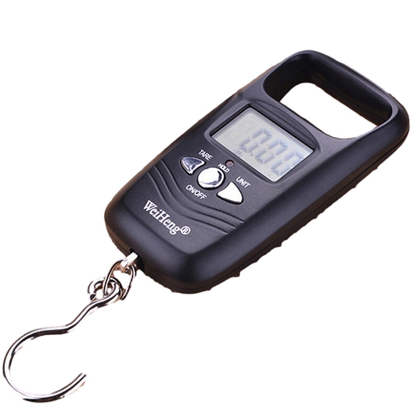 贝瑟斯 电子手提秤厨房家用外出便携式迷你称重买菜买肉带2节电池