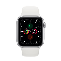 Apple Watch Series5 智能手表 GPS 40毫米 银色铝金属表壳搭配白色运动型表带