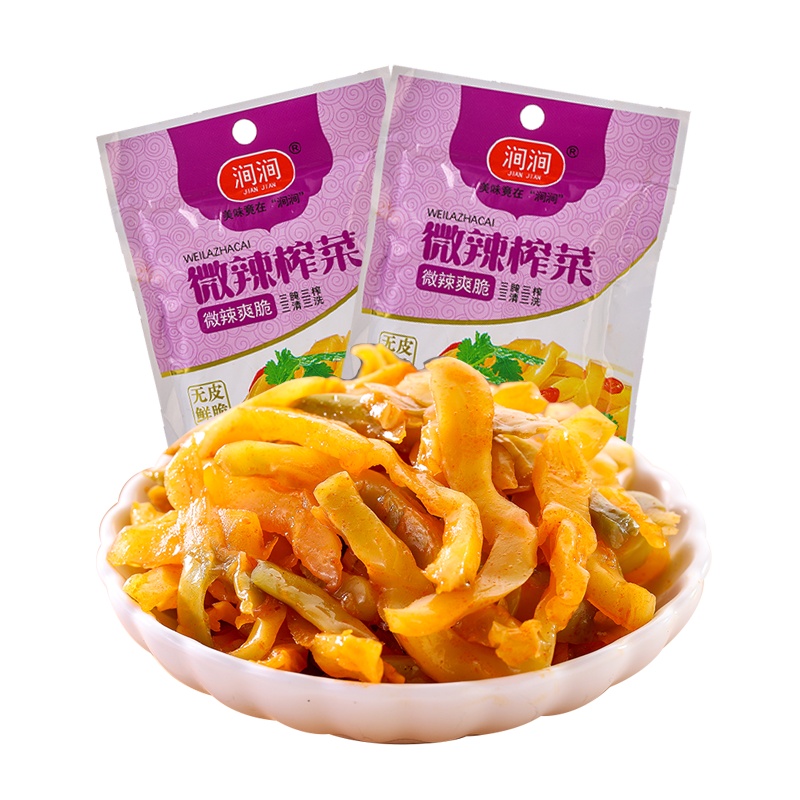涧涧微辣榨菜鲜香爽脆开胃配菜62g*5包独立包装下饭菜