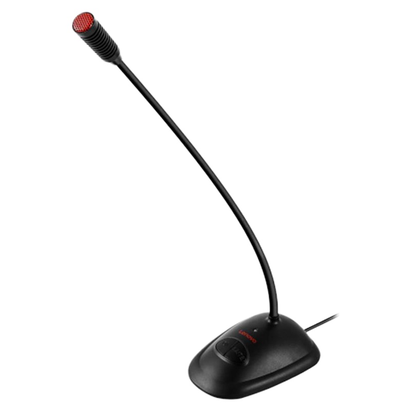 联想(Lenovo) 电脑麦克风 桌面电容麦 USB口鹅颈式有线网上授课培训会议语音聊天话筒 PCM102U
