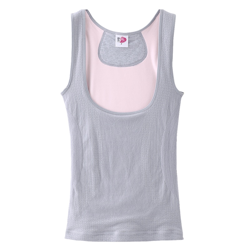 都市丽人低领立体修身无缝上衣收腹秋衣女士保暖内衣背心LW8F03