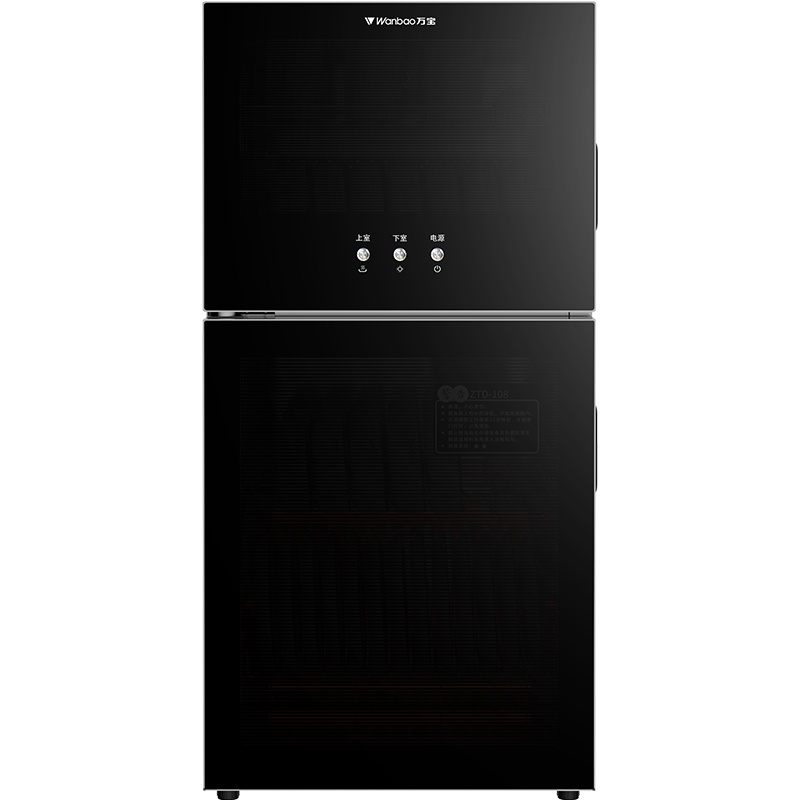 万宝(Wanbao18B-108L-H)消毒柜 家用 小型 立式高温厨房消毒柜碗柜 18B火山黑【4层架108升】