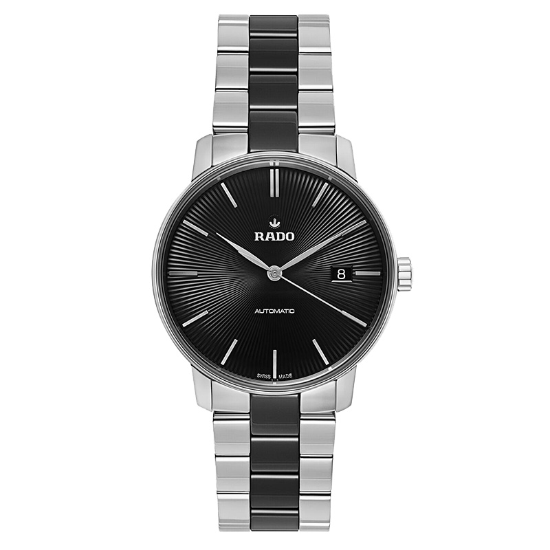 雷达(RADO)瑞士手表 晶萃系列自动机械表男士手表 38mm黑盘钢带 R22860152