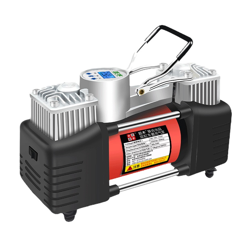 巨木 双缸数显车载充气泵汽车用轮胎电动12V汽车便携式充气棒式多功能加气泵高压大功率打气筒