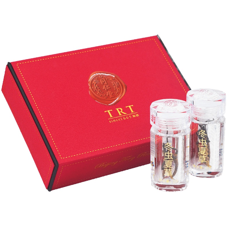 北京同仁堂冬虫夏草礼盒装-40/2g青海玉树 野生虫草送父母好 礼正品