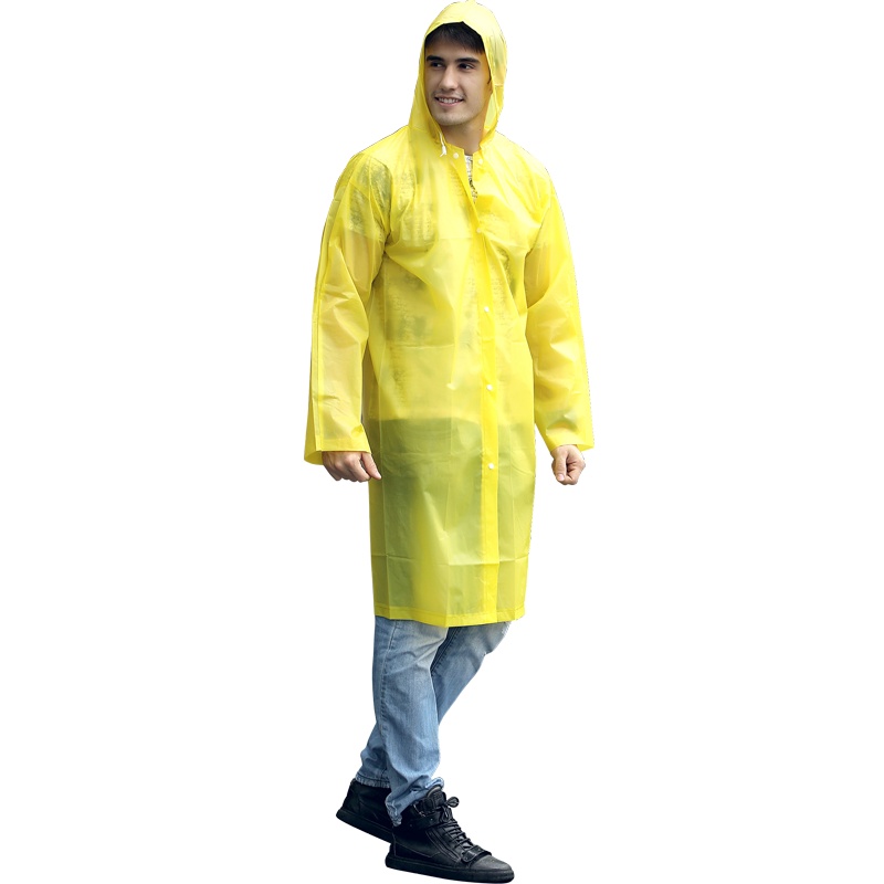 加厚耐用男女均码雨衣外套旅游登山徒步透明户外通用便携式非一次性雨披明黄款