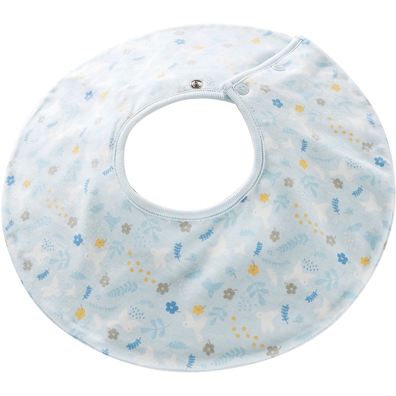 哈贝比360度口水巾纯棉宝宝小孩圆形花瓣围嘴围兜棉新生婴儿童饭兜