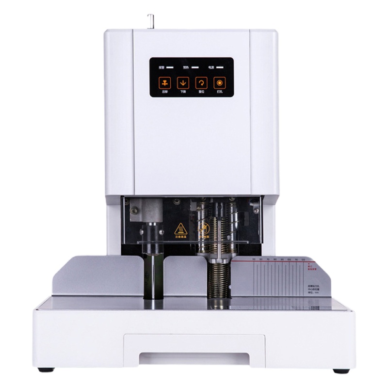 得力14601 激光定位自动会计财务凭证装订机 电动档案文件打孔机