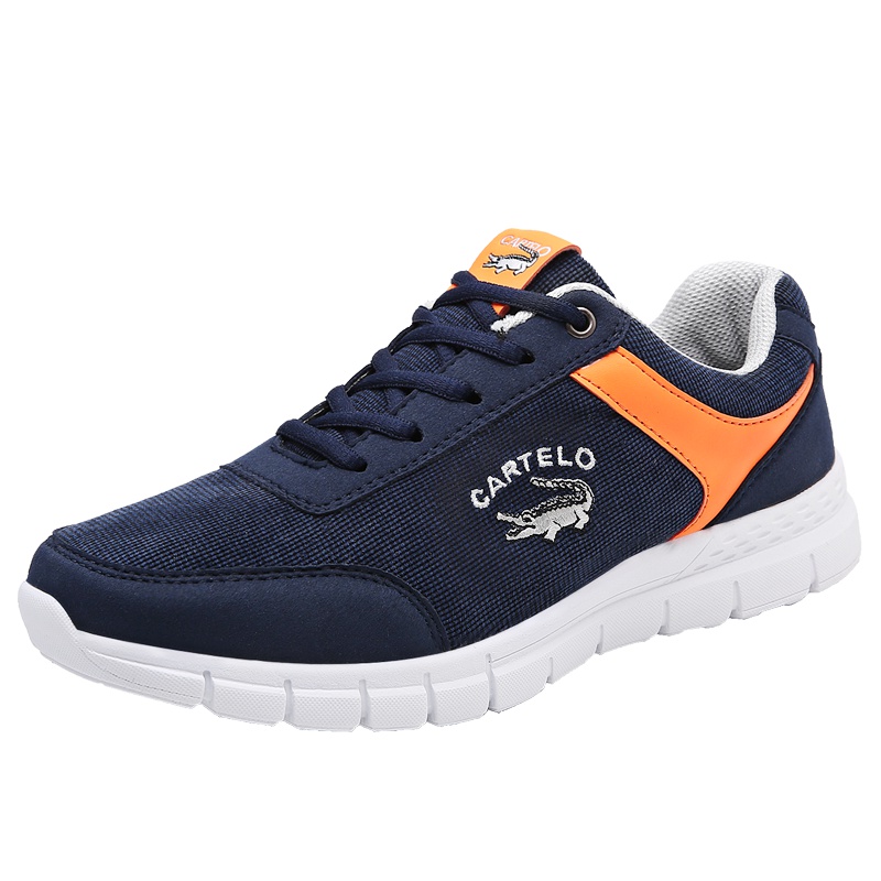 卡帝乐鳄鱼（CARTELO）男鞋休闲鞋时尚男跑步鞋舒适百搭运动鞋系带