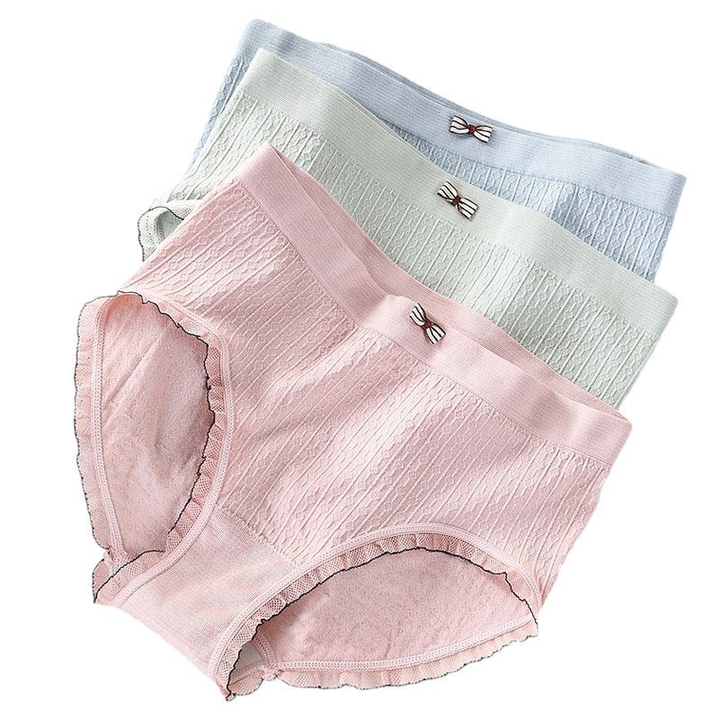 南极人(NanJiren)4条装内裤女少女日系简约莫代尔舒适透气甜美女士三角裤