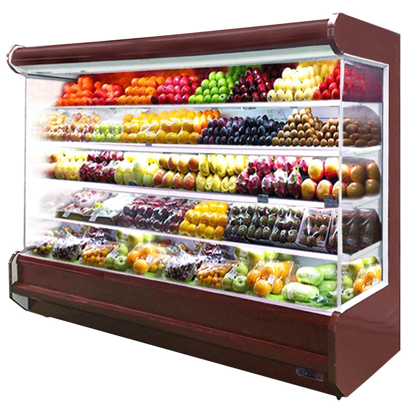 飞天鼠(FTIANSHU) 风幕柜水果保鲜柜麻辣烫展示柜串串香点菜柜喷雾柜展示柜冷藏柜商用冷柜 4米不锈钢款带喷雾