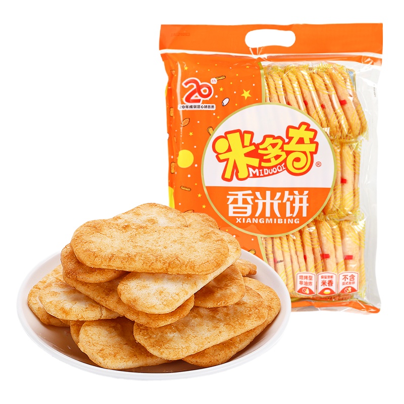 米多奇仙贝米饼680g香米饼膨化饼干休闲零食大礼包