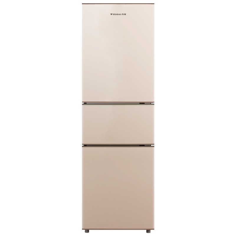 万宝(Wanbao)205升三门电冰箱 家用冷藏冷冻 节能静音租房宿舍小户型冰箱 中门软冷冻 BCD-205SDSN