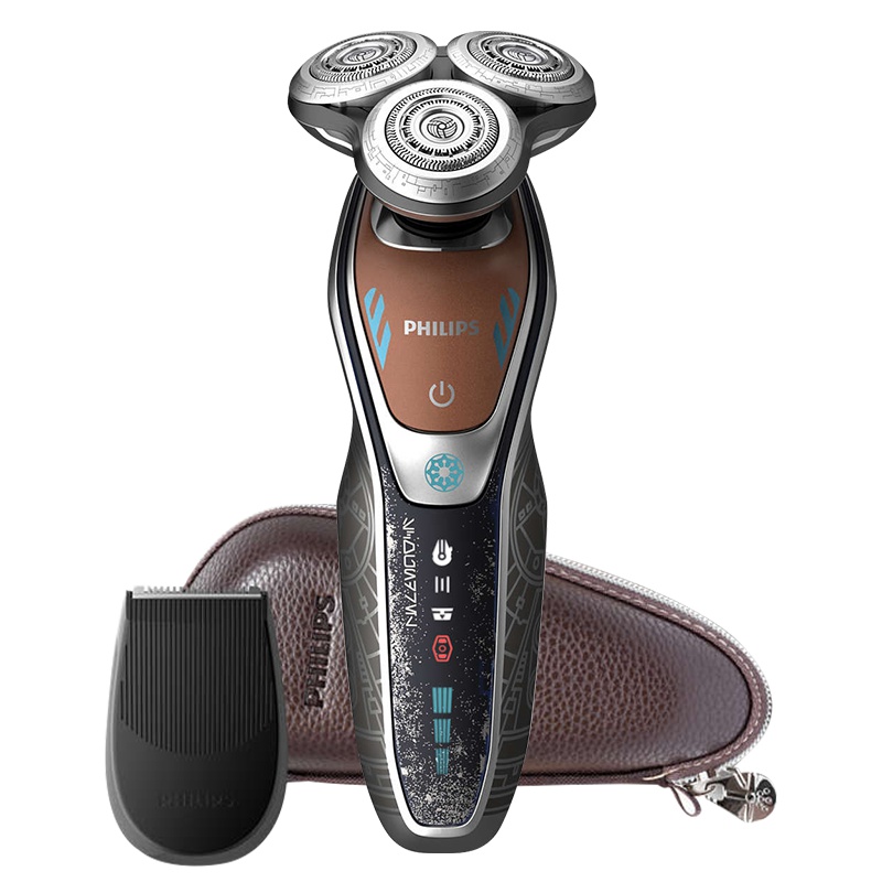 飞利浦(Philips)电动剃须刀SW6710/15 星战系列游侠索罗版 旋转式三刀头充电刮胡刀 全身水洗 超长续航