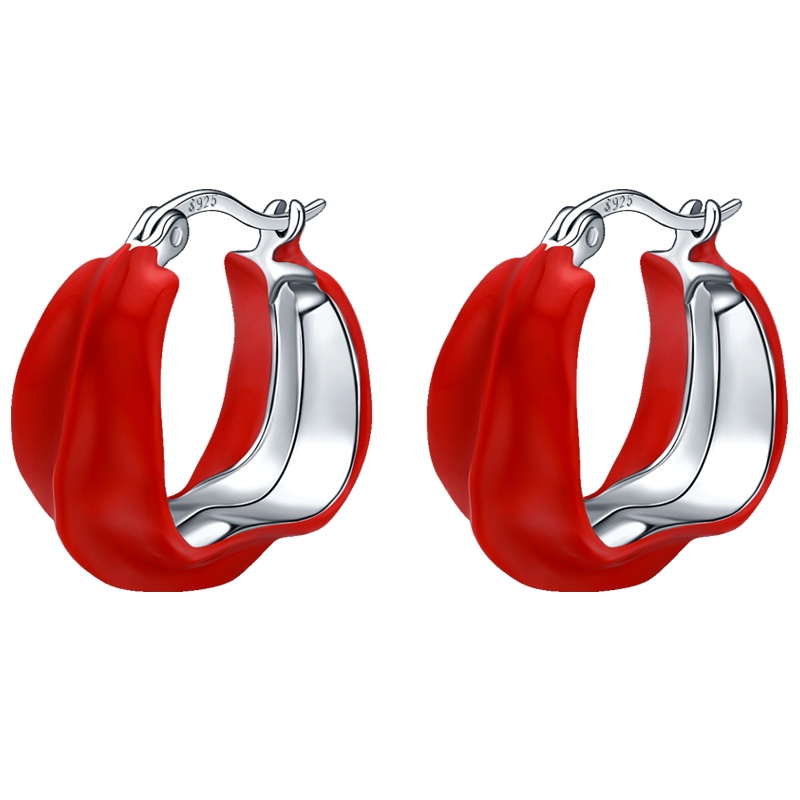 佰色传情复古港风个性耳环新款潮韩国纯银耳坠女气质耳钉网红耳饰