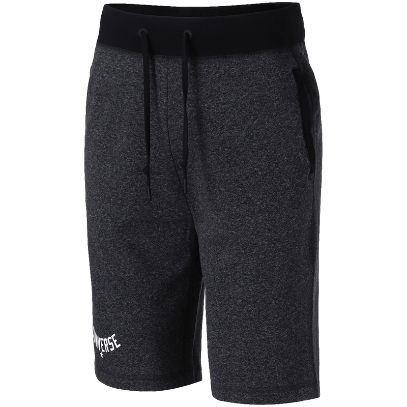CONVERSE匡威男运动短裤宽松针织透气休闲裤10008077 L 10008077-A01混合黑色