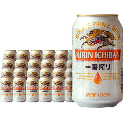 麒麟(Kirin)一番榨啤酒330ml*24听 整箱装