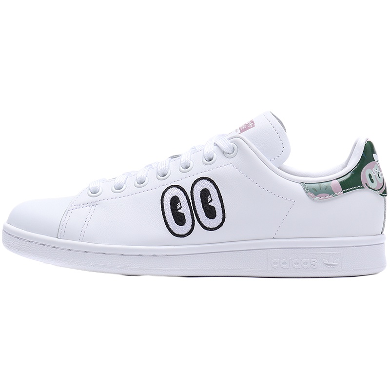 adidas三叶草女鞋STAN SMITH小白鞋板鞋休闲运动鞋CM8415 CM8415亮白+黑色+侦探绿