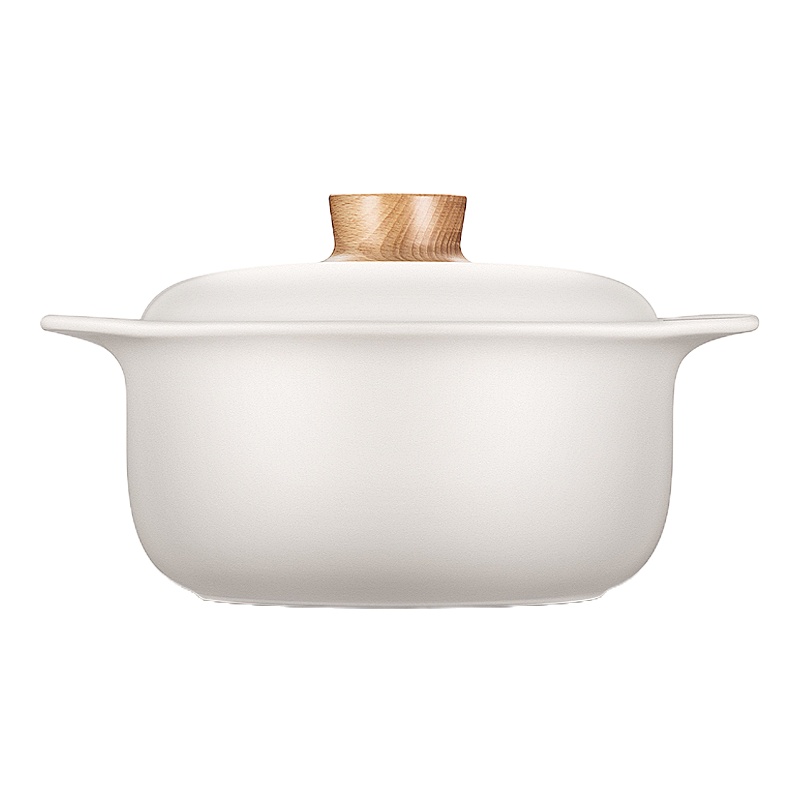 九阳(Joyoung)2.5L砂锅炖锅煲汤锅陶瓷汤煲榉木色提手(白色)TCC2501