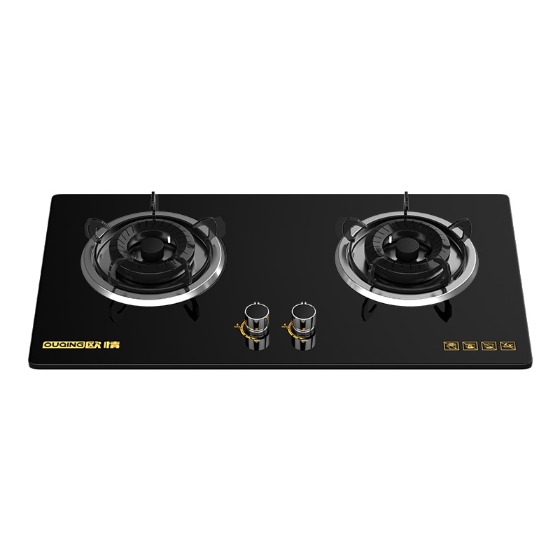 德国欧情(OUQING)OQ-A8燃气灶台式嵌入式家用网红天然气液化气煤气灶多功能猛火大火力燃气双灶炉具猛火灶台液化气