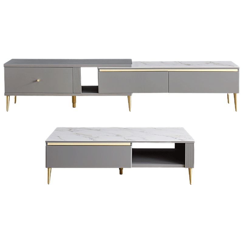 其他店消化全友家居 现代轻奢仿岩板钢化玻璃电视柜 耐磨耐高温耐污家用收纳储物家具126905