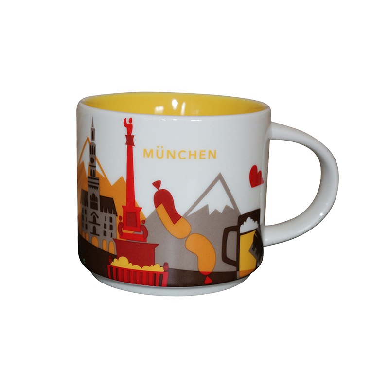 [慕尼黑纪念版]星巴克(Starbucks)München慕尼黑城市主题陶瓷马克杯 414ml 星巴克杯子 德国进口