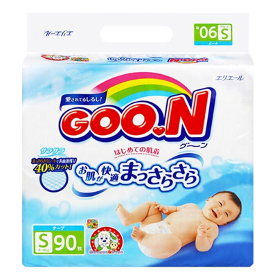 大王 维E系列 婴儿纸尿裤 尿不湿 S90 4-8kg 原装进口