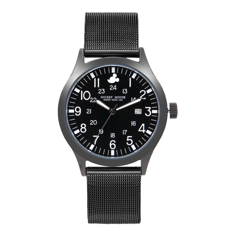 迪士尼(DISNEY)儿童手表男孩男童学生手表男小学生中学生韩版简约时尚潮流日历防水钢带石英表