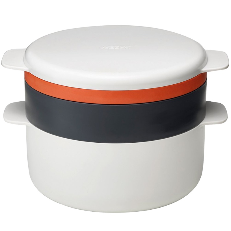 英国Joseph Joseph 微波炉层叠锅具4件套 通用分类加热迷你烹饪蒸锅套锅2层 24.7*16.8*19.9cm