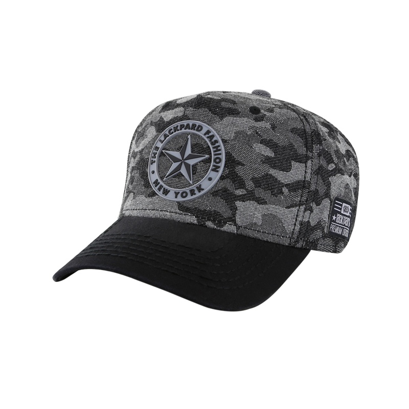 LACKPARD春夏男士韩版全棉迷彩棒球帽五角星鸭舌帽潮人潮牌货车帽JFM285